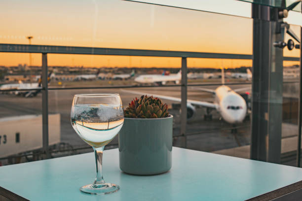 istock A refreshing drink at the airport terrace before catching a flight 1136777006