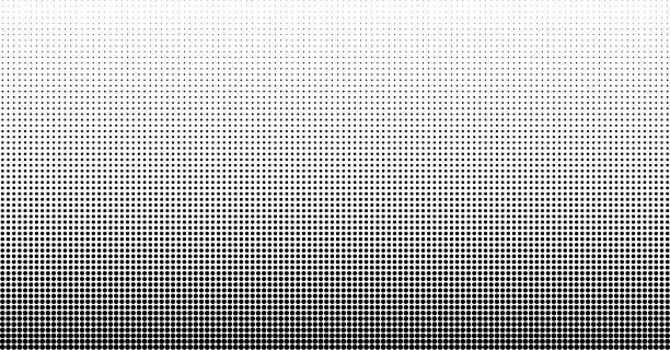 Halftone gradient vector background. From light to dark dots. Backdrop template vector art illustration