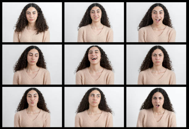 istock Young woman making emotions 1136784139