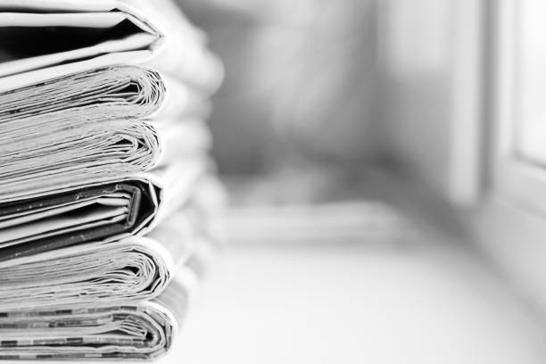 istock Stack of newspapers, News template 1136785522