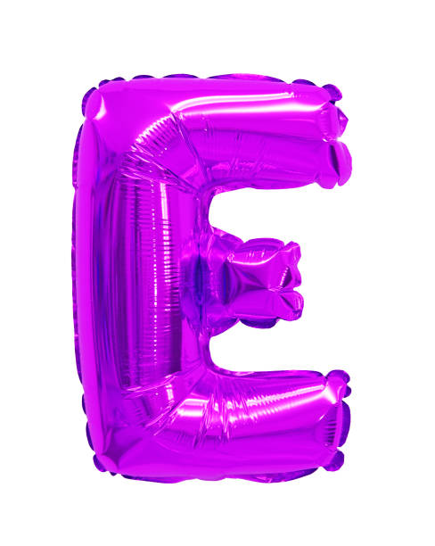istock letter E purple, violet balloon 1136785581