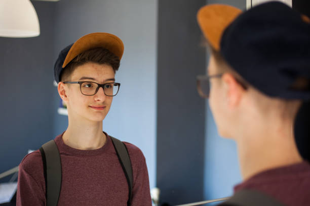 istock Teenage boy getting ready for school 1136787047