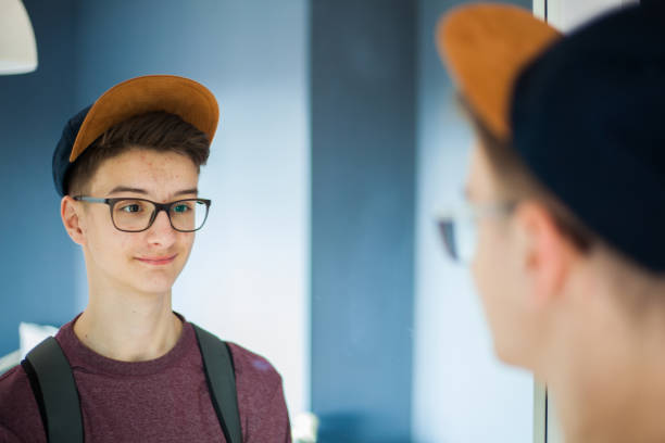 istock Teenage boy getting ready for school 1136787550