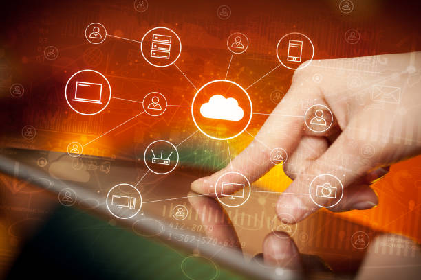 istock Hand working in tablet graphs and charts and reports concept around 1136788127