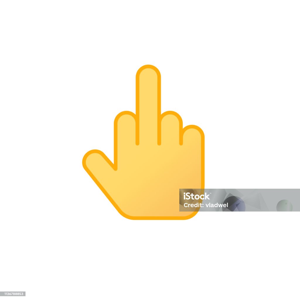 Vector Biểu Tượng Ngón Giữa Đường Viền Nghệ Thuật Ngón Tay Cái ...