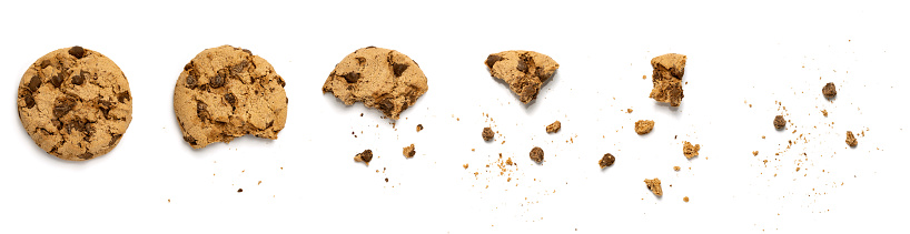 Diferentes etapas de galletas consumidos photo