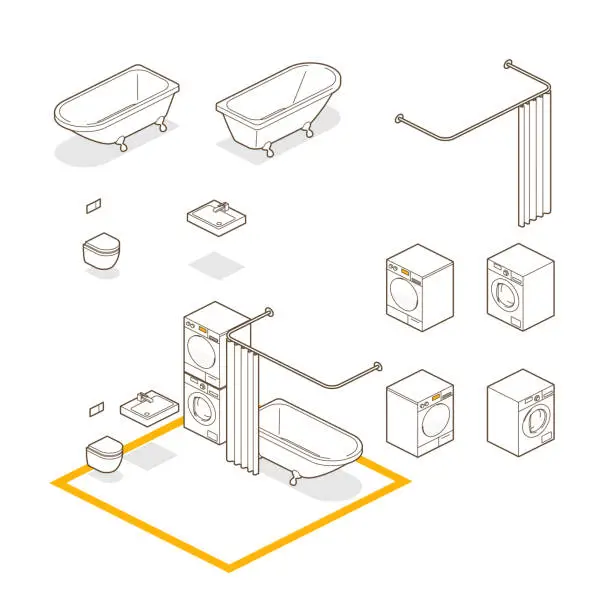 Vector illustration of home/ office elements