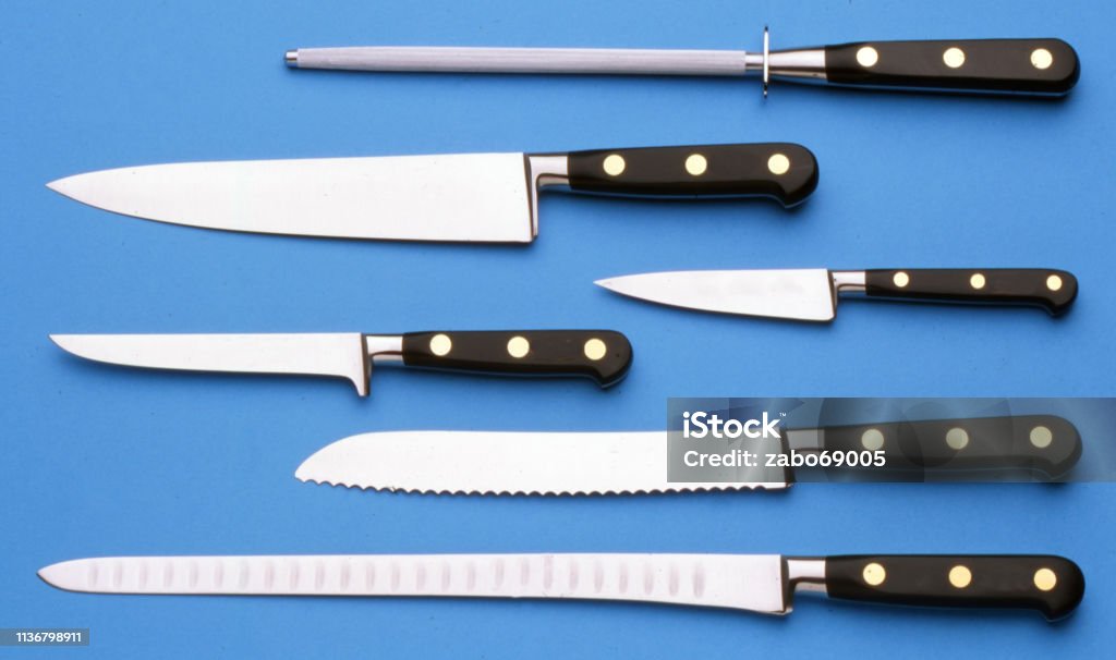 Kitchen Knives And Accessories Stock Photo - Download Image Now - Kitchen  Knife, Table Knife, Sharpening - iStock
