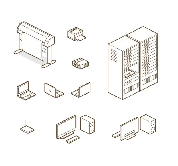 Vector illustration of home/ office elements