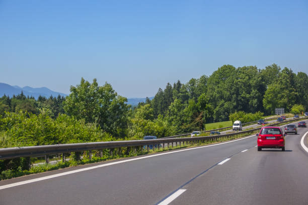 istock Suburban Highway and Summer Sunny Weather 1136801122
