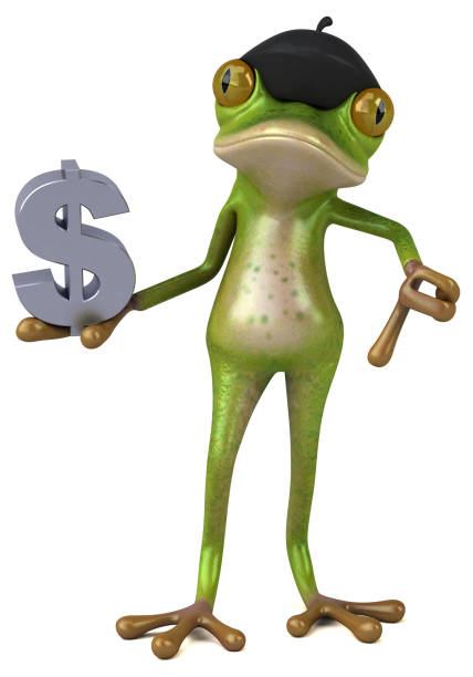 istock Fun french frog - 3D Illustration 1136801341