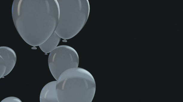 istock White balloon floating in the air 1136803864