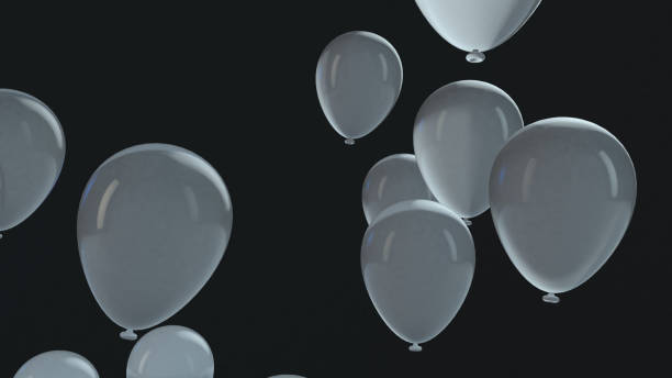 istock White balloon floating in the air 1136803872
