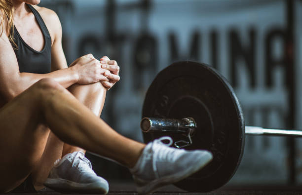 istock Pain in knee on sports training! 1136805906