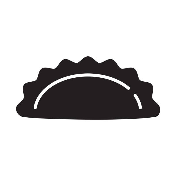 Dumpling icon, vector vector illustration polish dumplings stock illustrations