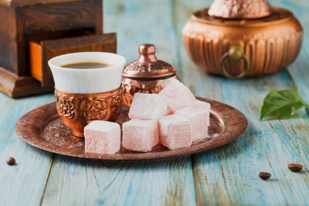 istock Traditionally brewed Turkish coffee. Specified in the original containers. 1136812723