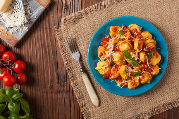 istock Delicious tortellini with meat in tomato sauce. 1136814183