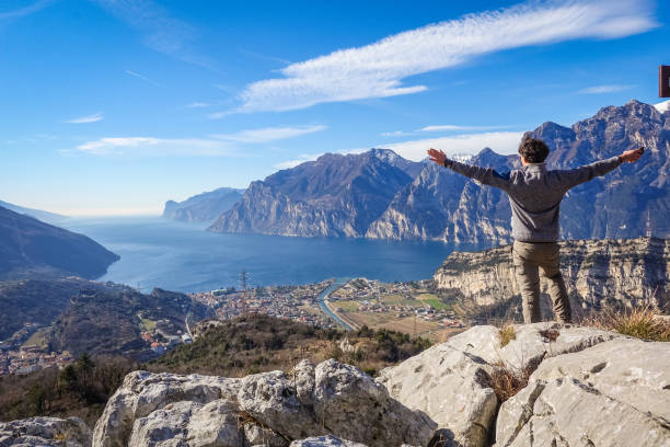 Success, Man on top of a Mountain