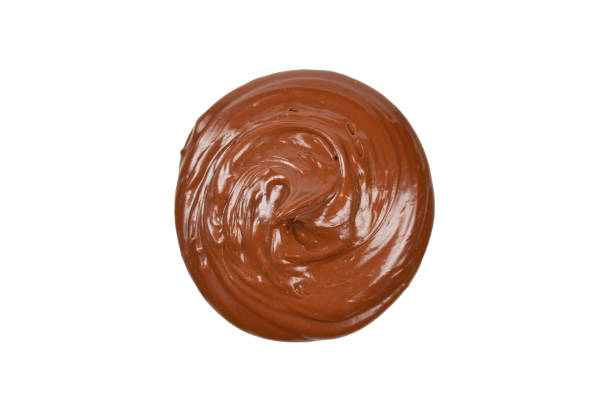 istock Chocolate cream isolated on white background. 1136827543