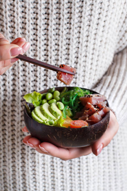 istock Hawaiian tuna poke bowl 1136828293