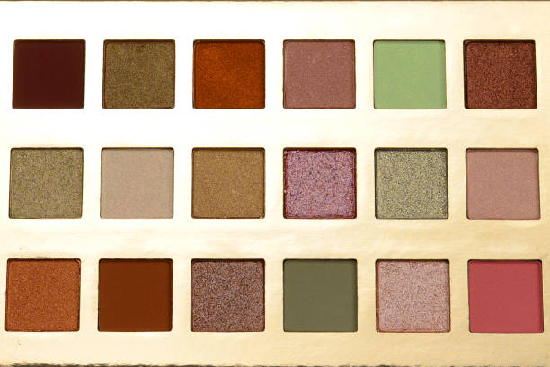 istock Eye shadow palette isolated on white background. Copy space. 1136828315