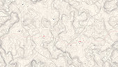 vintage detaillierte contour topographic map vector
