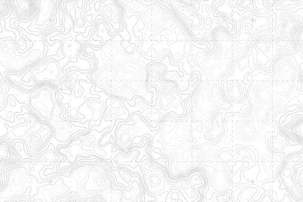 vector abstract blank topographic contour map - topography globe usa the americas stock-grafiken, -clipart, -cartoons und -symbole