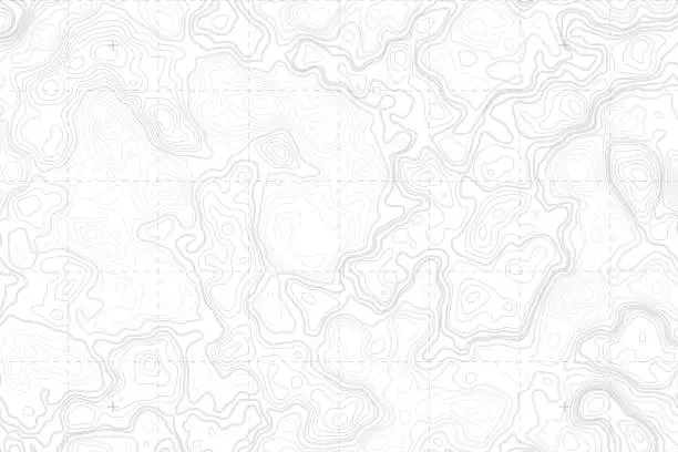 Vector illustration of Vector Abstract Blank Topographic Contour Map