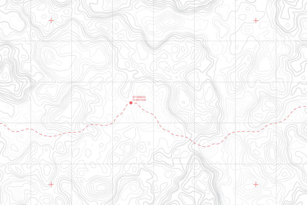 lüge des ground vector - topographic map stock-grafiken, -clipart, -cartoons und -symbole