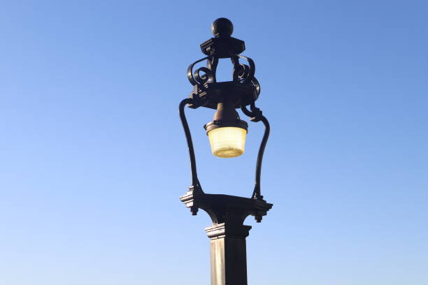istock Street Lamp with blue sky background 1136833207
