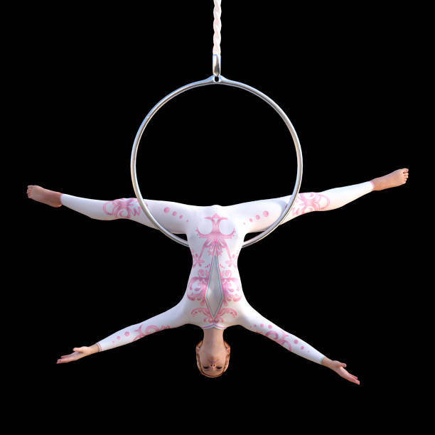 istock 3D illustration female circus performer on white 1136839836