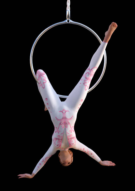 istock 3D illustration female circus performer on white 1136839850