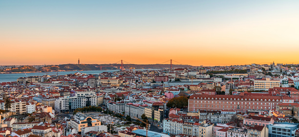 Skyline and cityscape of Lisbon, Portugal