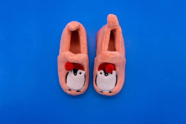 istock Pink Home soft slippers isolated on white background . 1136846052