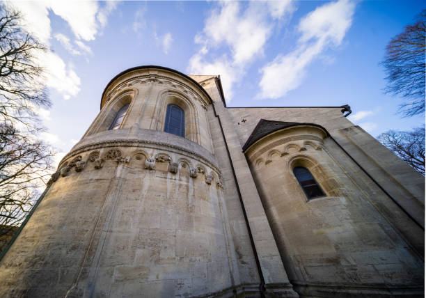 Koenigslutter, Germany, January 3., 2019: Wide-angle view from the outside of the dome