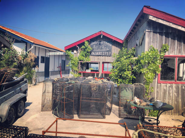 Cap Ferret, France - May 04, 2018: Cap-Ferret Fisherman's Village
