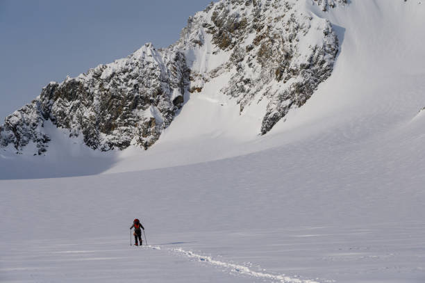 istock Ski mountaineering in the alpine 1136852458