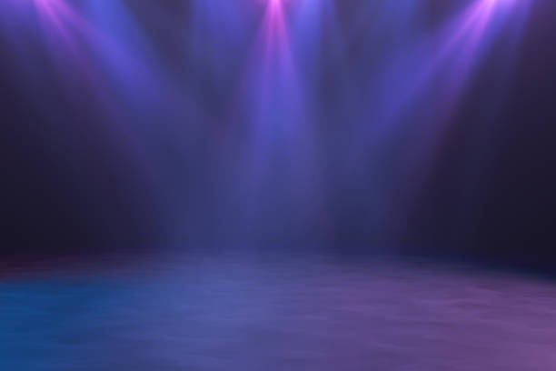 istock Neon Lights, Lens Flare, Space Light, Black Background 1136852461