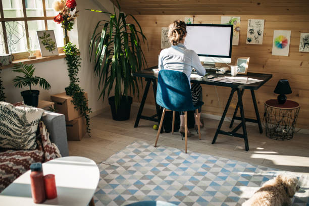 istock Businesswoman Working In Creative Office 1136856526