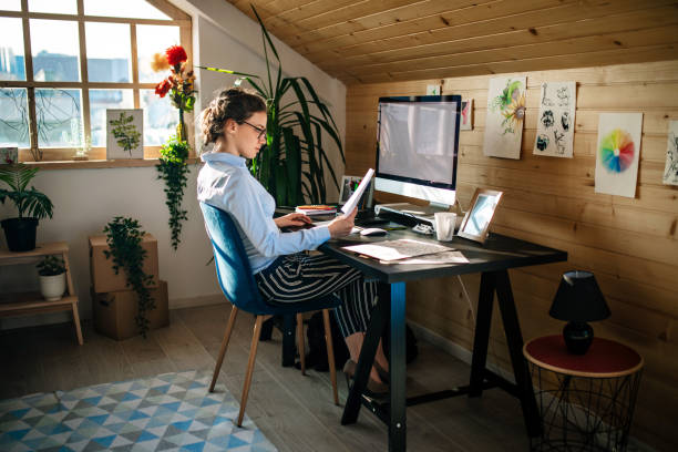 Businesswoman Working In Creative Office