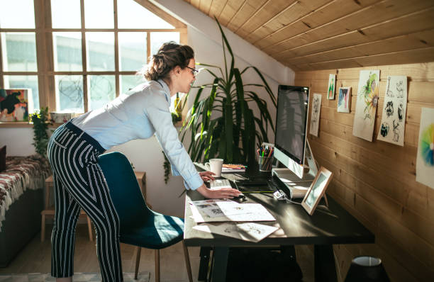 istock Businesswoman Working In Creative Office 1136856662