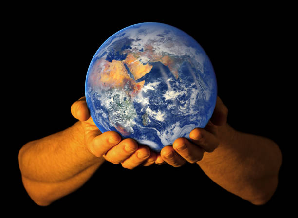 istock Earth in my hands - East view 1136858095