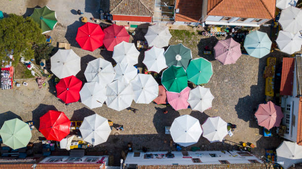 istock shopping umbrella bird view 1136858169