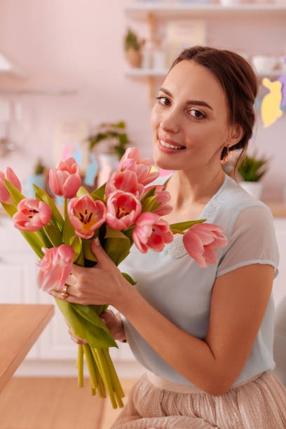 istock Pretty young female person posing on camera 1136860488