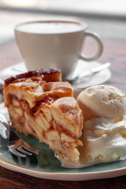 istock Apple Pie with Ice Cream and Whipped Cream 1136865996