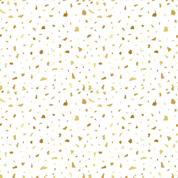 ilustrações de stock, clip art, desenhos animados e ícones de vector gold terrazzo floor seamless pattern. fashion marble abstract background. - color swatch architecture wallpaper pattern marble