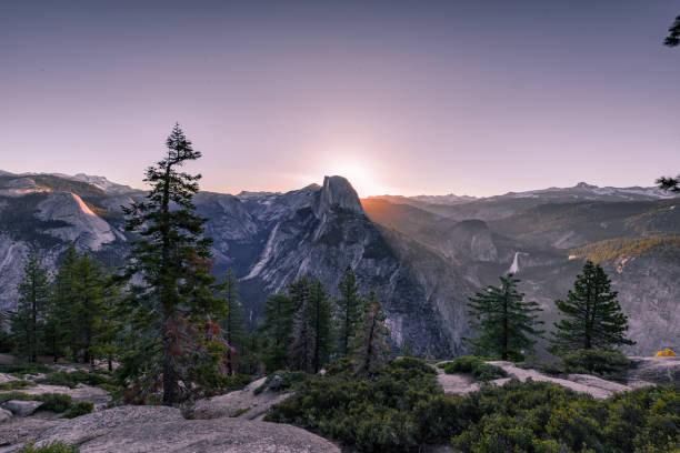 istock Sunrise behind half dome, Yosemite National Park 1136870199