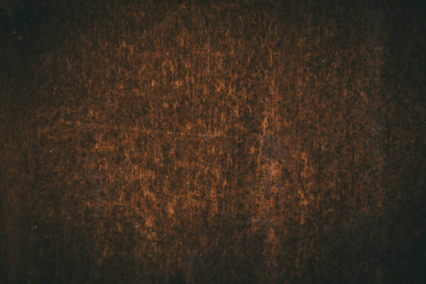 Rusted metal texture and background in vintage style. Close up view of abstract rusted texture and background for design.