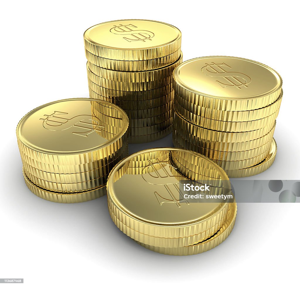 Золотые монеты - Стоковые фото Без людей роялти-фри