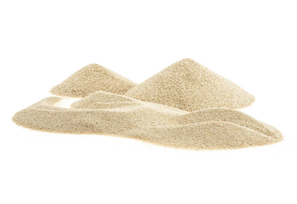 Pile desert sand isolated on white background